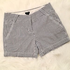 J Crew women’s size 2 City Fit navy striped shorts